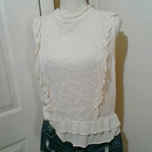 🌺 Lovely A.N.A Rayon Gauze Ruffled Blouse